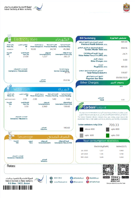  Minol USA business utility bill 